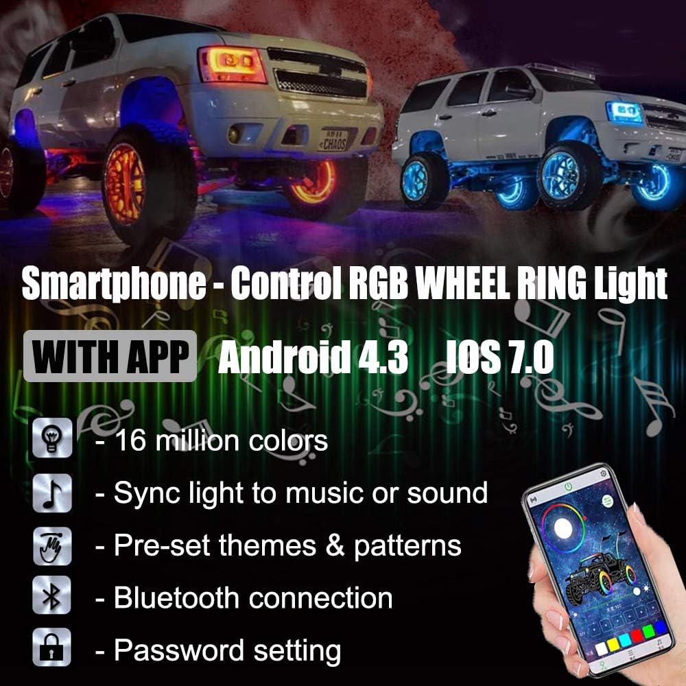 17inch Double Row Wheel Ring Light Kit with Turn Signal and Braking T40150