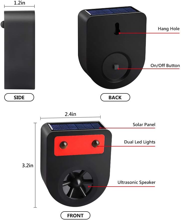 Pack of 8 Solar Powered Deer Chaser Light Animal Deterrent C7851