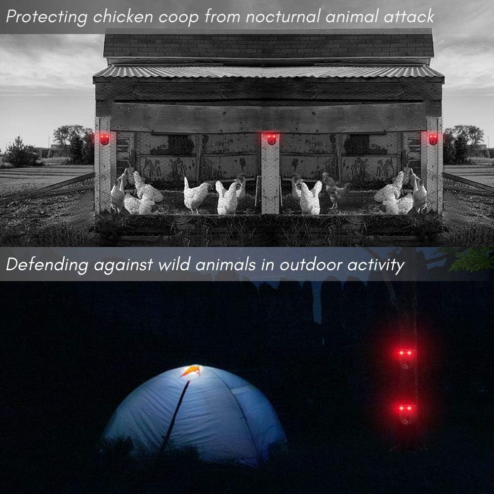 Pack of 8 Solar Powered Deer Chaser Light Animal Deterrent C7851