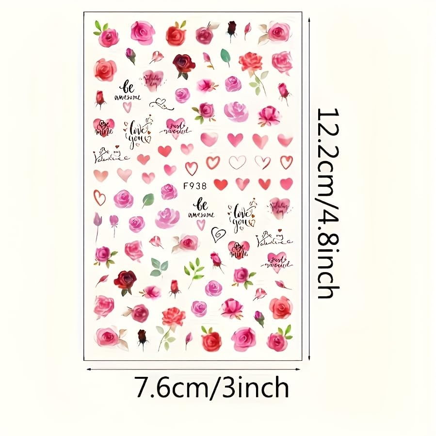 16 Sheets 7 Holiday Nail Art Stickers, Variety Pack All Season Nail Decals with Tweezers, 3D Self-Adhesive Nail Decoration M7897
