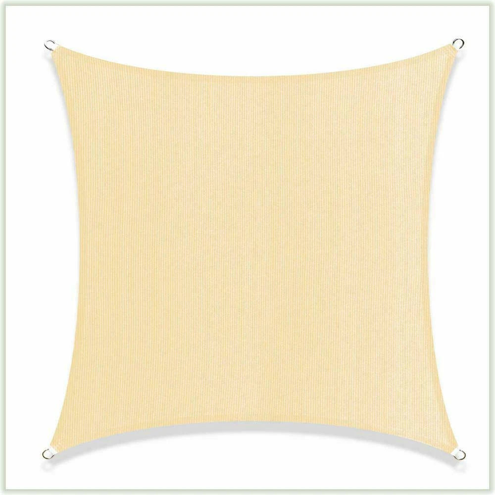 16 ft. x 16 ft. Beige Square Sun Shade Sail X196232