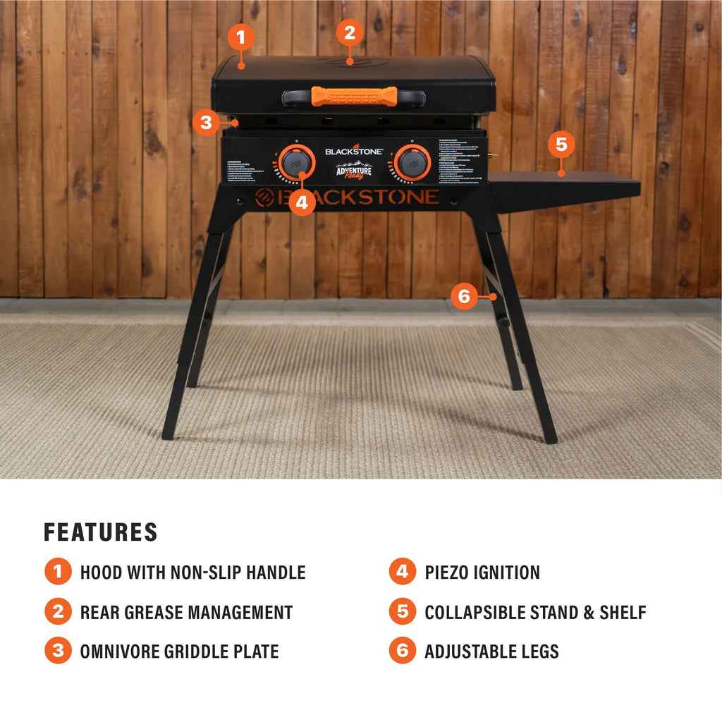 22 Propane Griddle with Stand and Adapter Hose D533