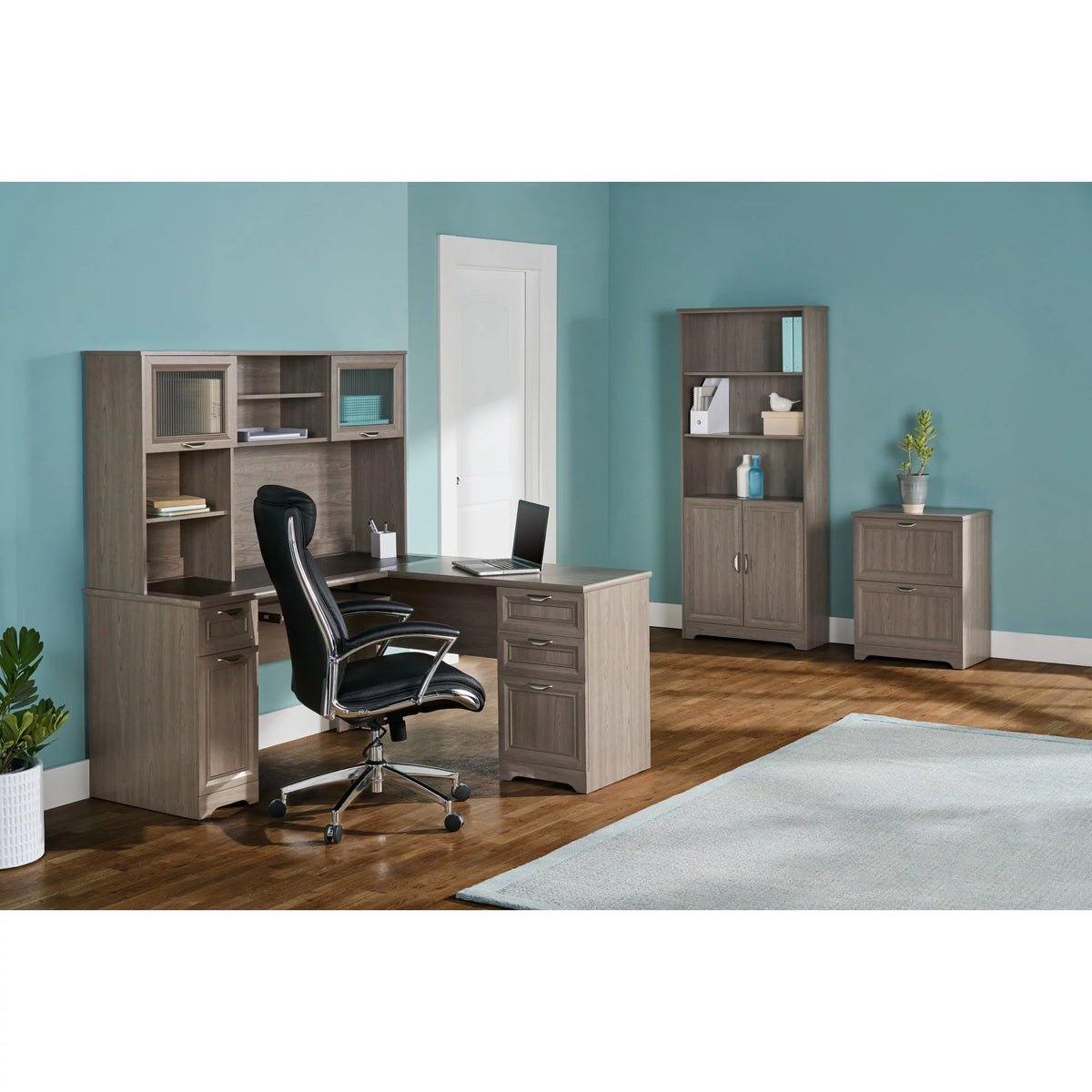 Gray L-Shape Corner Desk M894