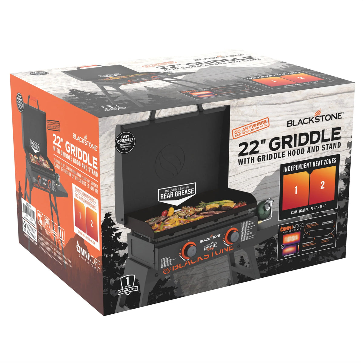 22 Propane Griddle with Stand and Adapter Hose D533