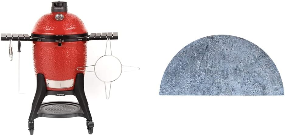 18-inch Charcoal Grill with Cart and Side Shelves, Blaze Red Pack of 2 U3006