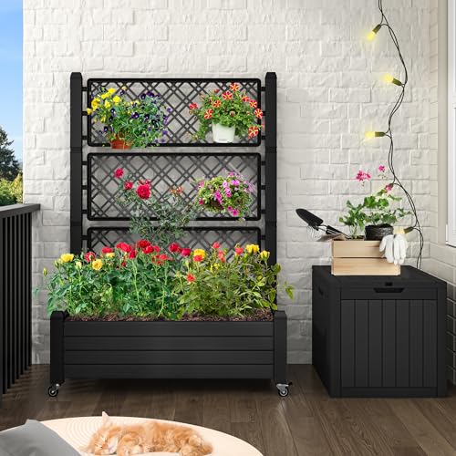 White Plastic Raised Garden Bed Kit B5013