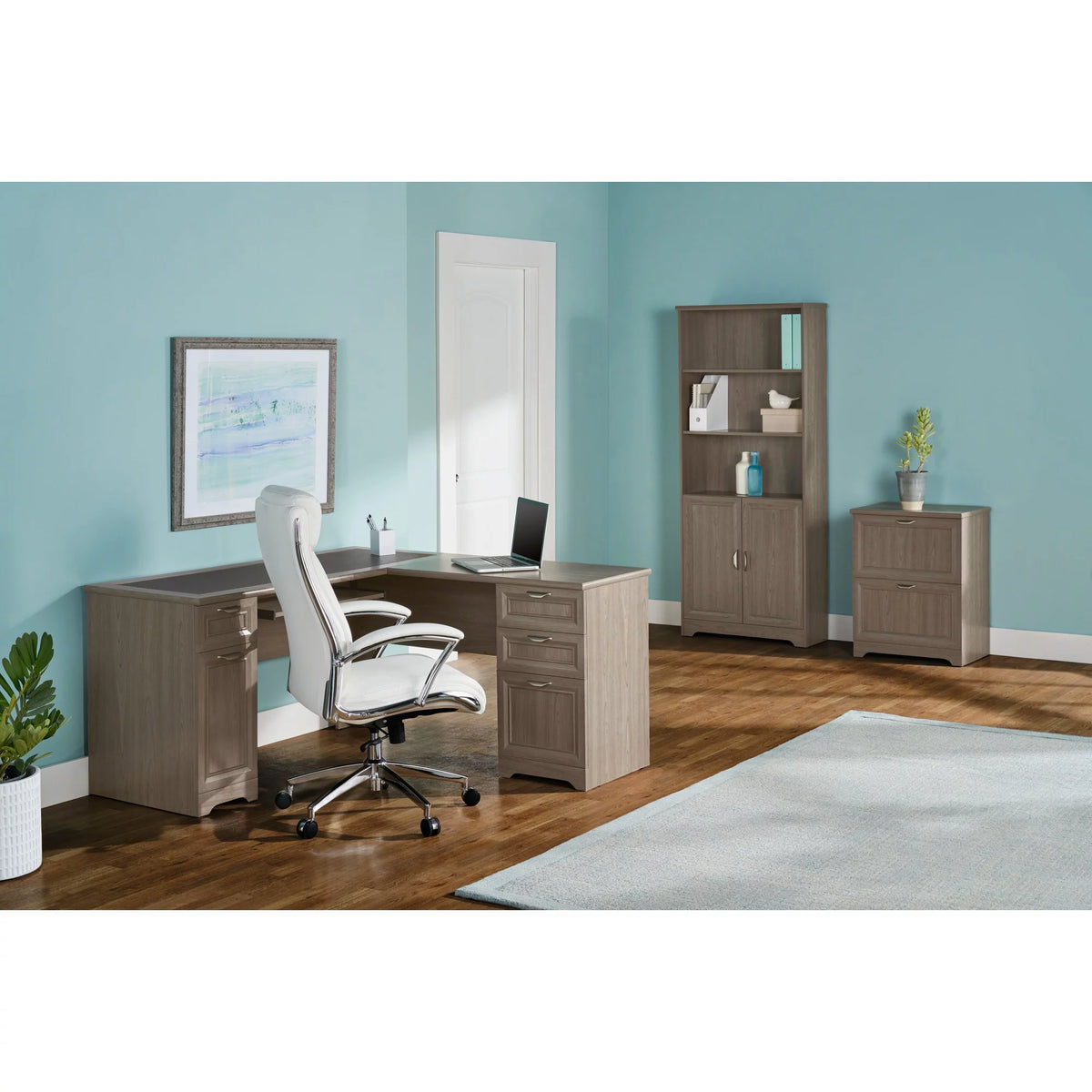Gray L-Shape Corner Desk M894