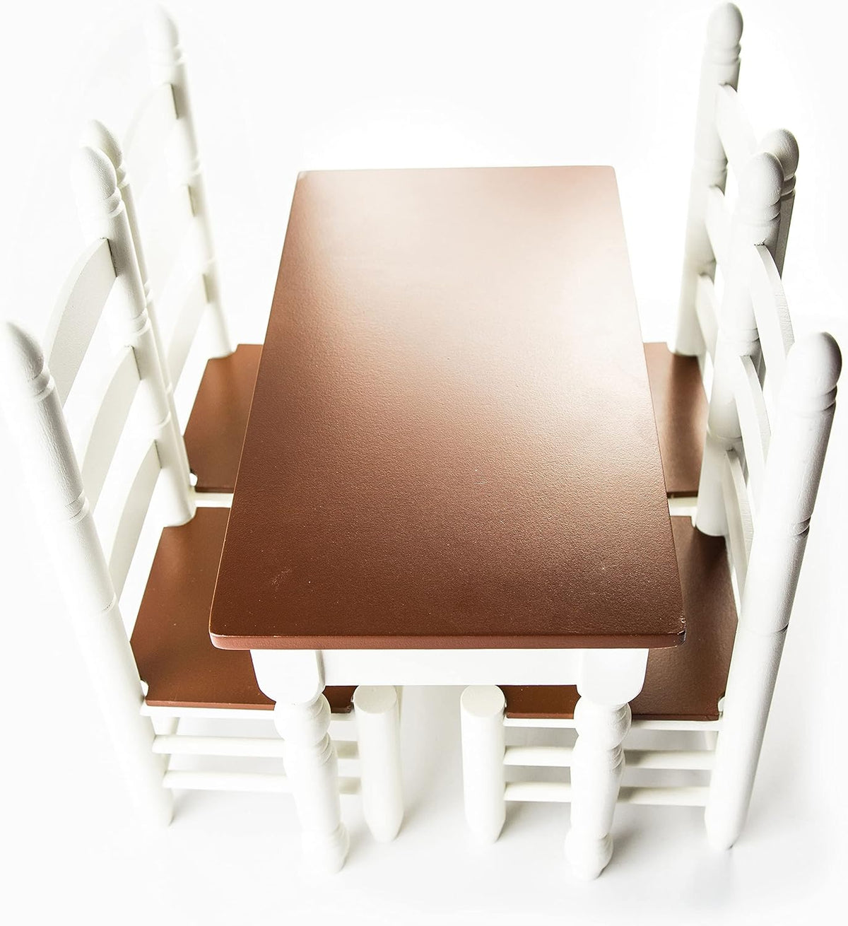 18 Inch Doll Furniture Wooden Kitchen Table and Two Chairs W44050