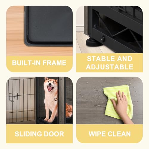 Grey Wooden Dog Kennel Table U52957