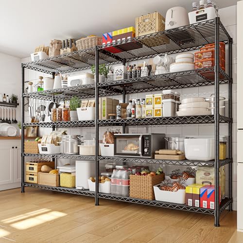 73''W 5-Tier Metal Wire Shelving Unit G658