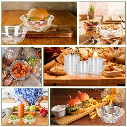 70 Pack 14oz Clear Plastic Bowls R13008