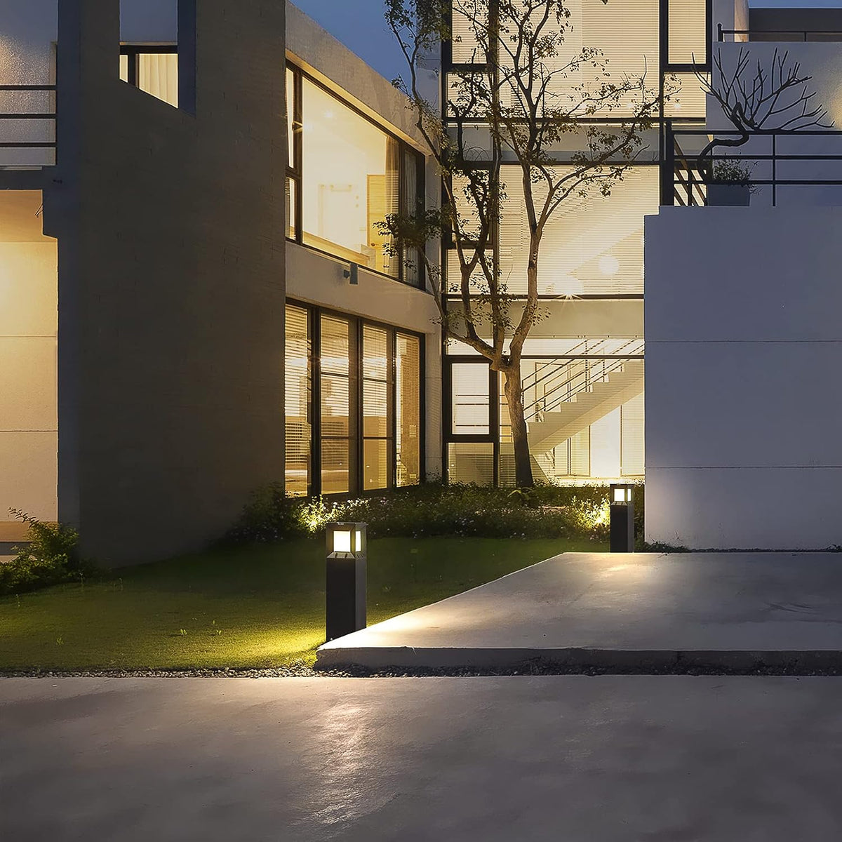 Solar IP54 Waterproof 3000K LED 32 Inches Outdoor Bollard Light G527707