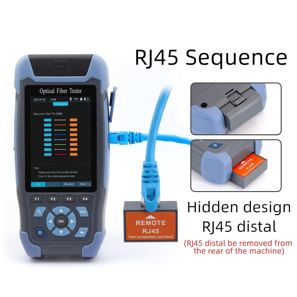 OTDR Fiber Optic Tester 1310/1550nm with OPM OLS RJ45 VFL Test T575811