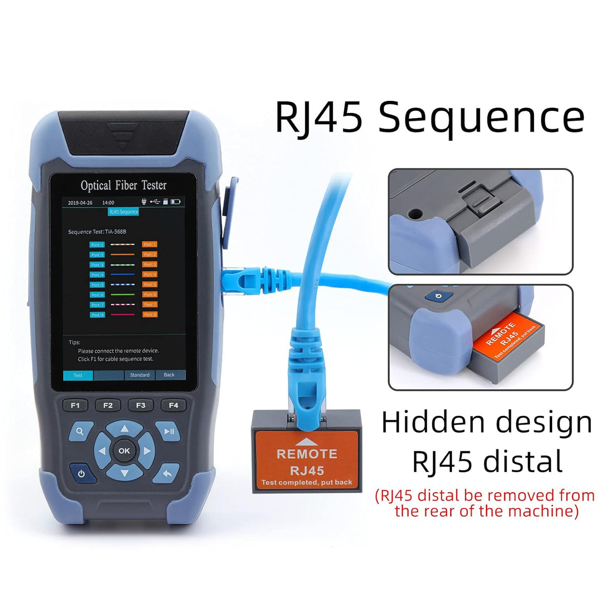 OTDR Fiber Optic Tester 1310/1550nm with OPM OLS RJ45 VFL Test T575811
