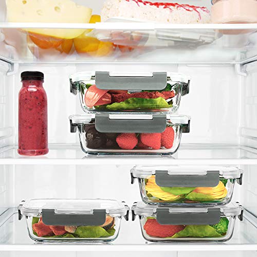 10-Pack 22 Oz Glass Meal Prep Containers with lids R507996