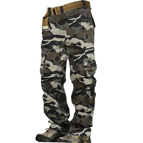 Mens Black Cargo Pants Lightweight Sweatpants I613