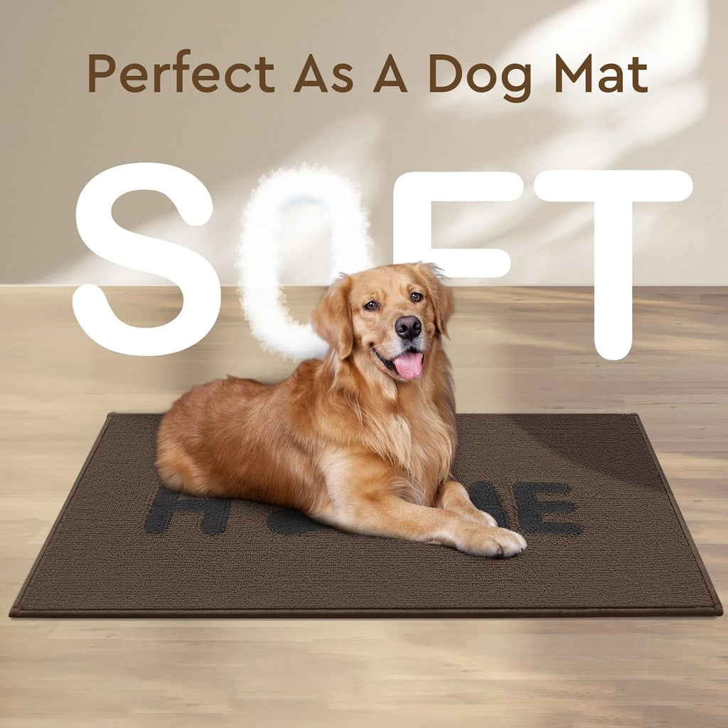 Brown 20"x32" Non Slip Absorbent Door Mat W4632