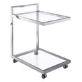 Clear Glass Side Table/Bar Cart T32063