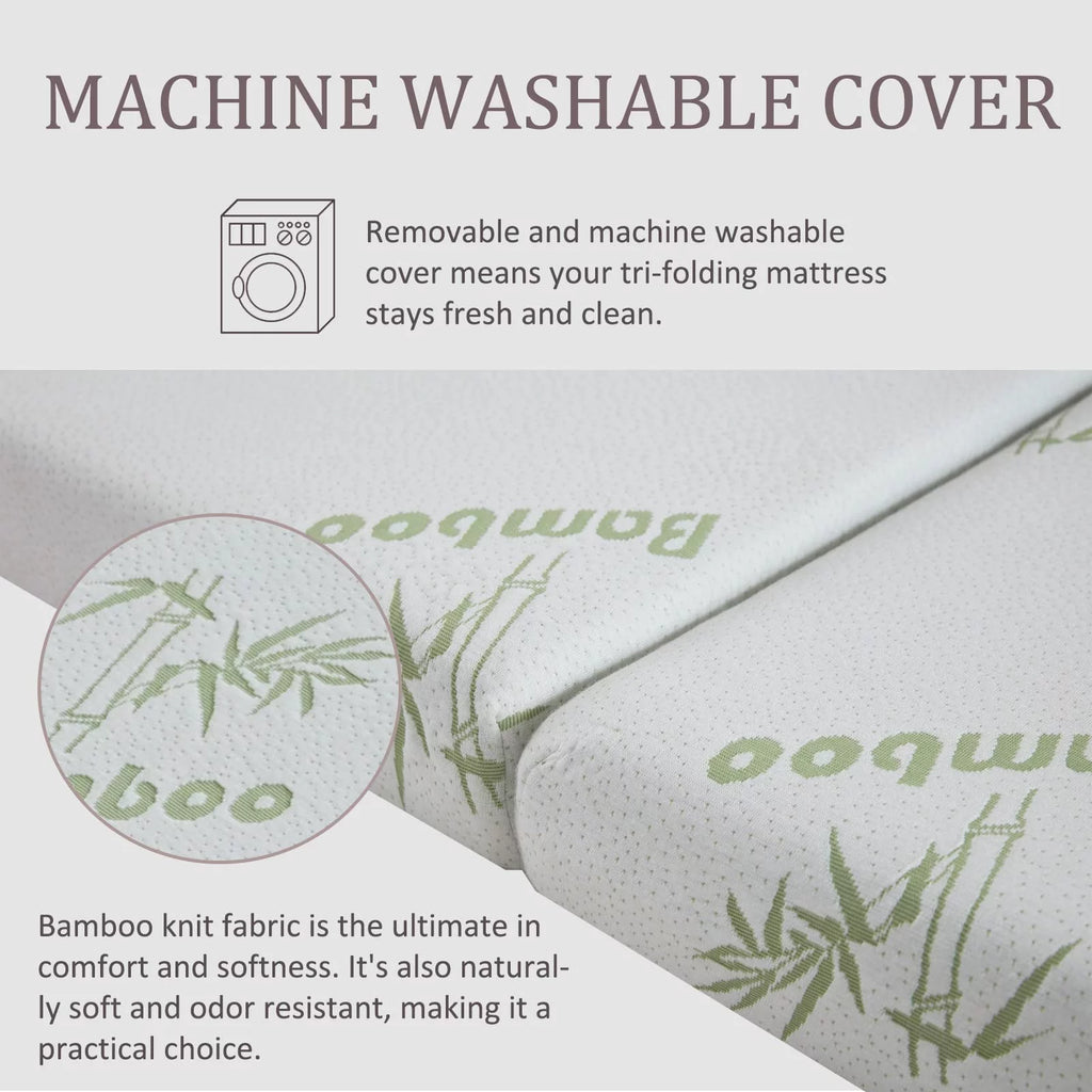 Twin Memory Foam Folding Mattress with Storage Bag G28072