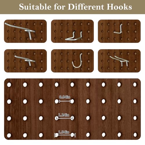 5.6Ft Wooden Pegboard Room Divider X87818