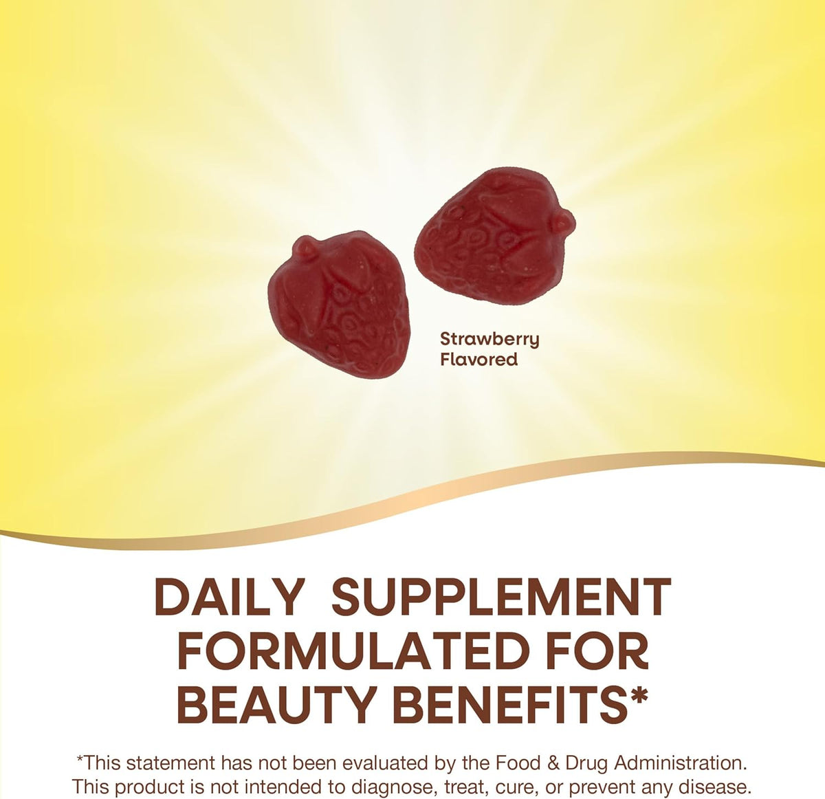 Strawberry Flavored Hair Skin & Nails Gummies, 60 Gummies J755