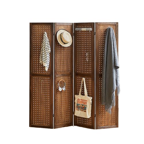 5.6Ft Wooden Pegboard Room Divider X87818