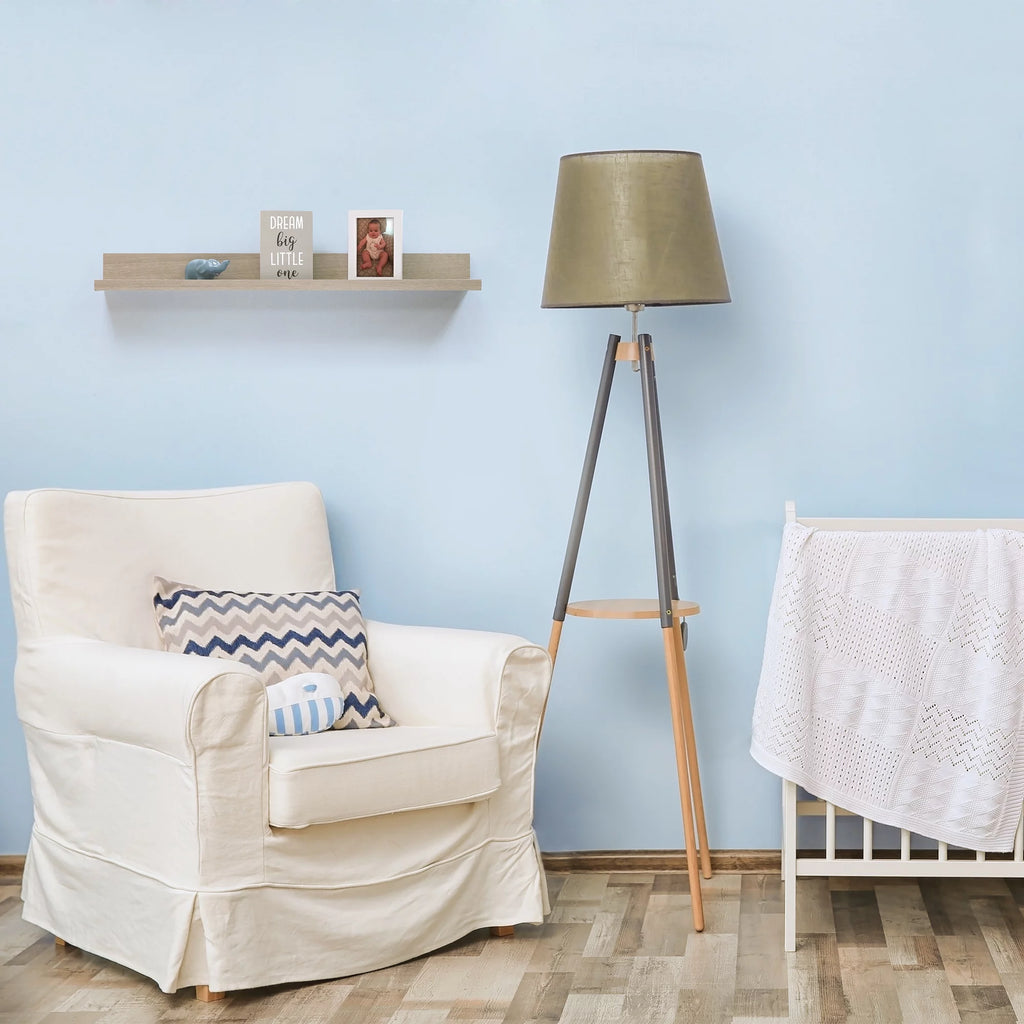 Rectangle Wood Floating Shelf, Driftwood Y590