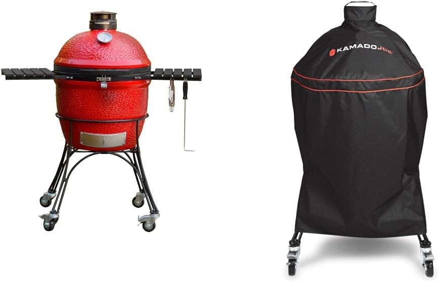 18-inch Charcoal Grill with Cart and Side Shelves, Blaze Red Pack of 2 U3006