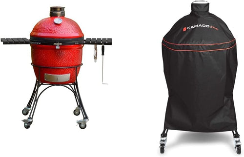18-inch Charcoal Grill with Cart and Side Shelves, Blaze Red Pack of 2 U3006