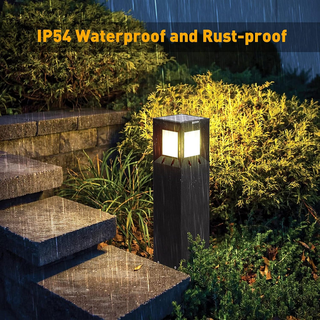 Solar IP54 Waterproof 3000K LED 32 Inches Outdoor Bollard Light G527707