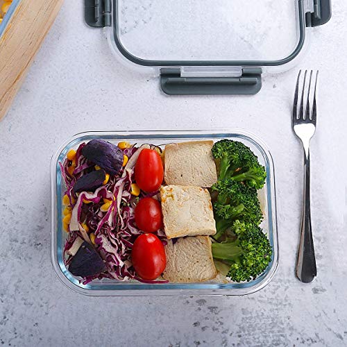 10-Pack 22 Oz Glass Meal Prep Containers with lids R507996