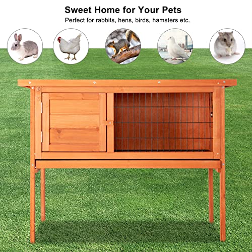 36" Single Deck Waterproof Wooden Rabbit Hutch W289624