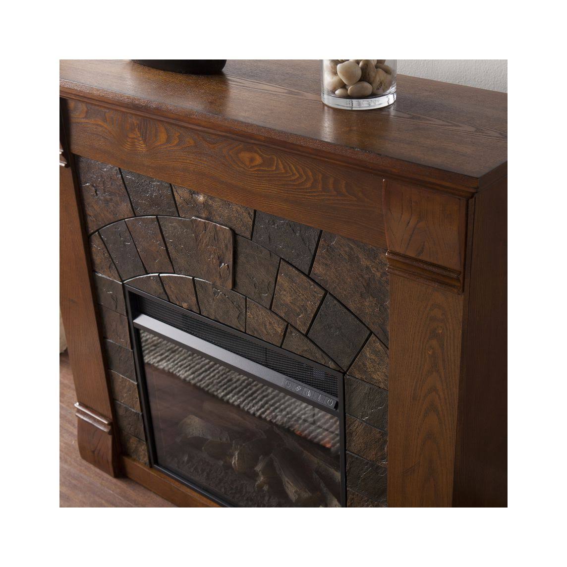 Salem Antique Oak Electric Fireplace S70412
