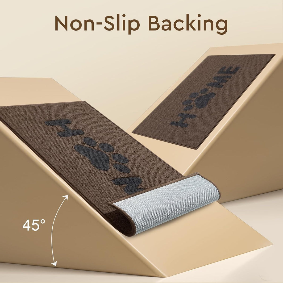 Brown 20"x32" Non Slip Absorbent Door Mat W4632