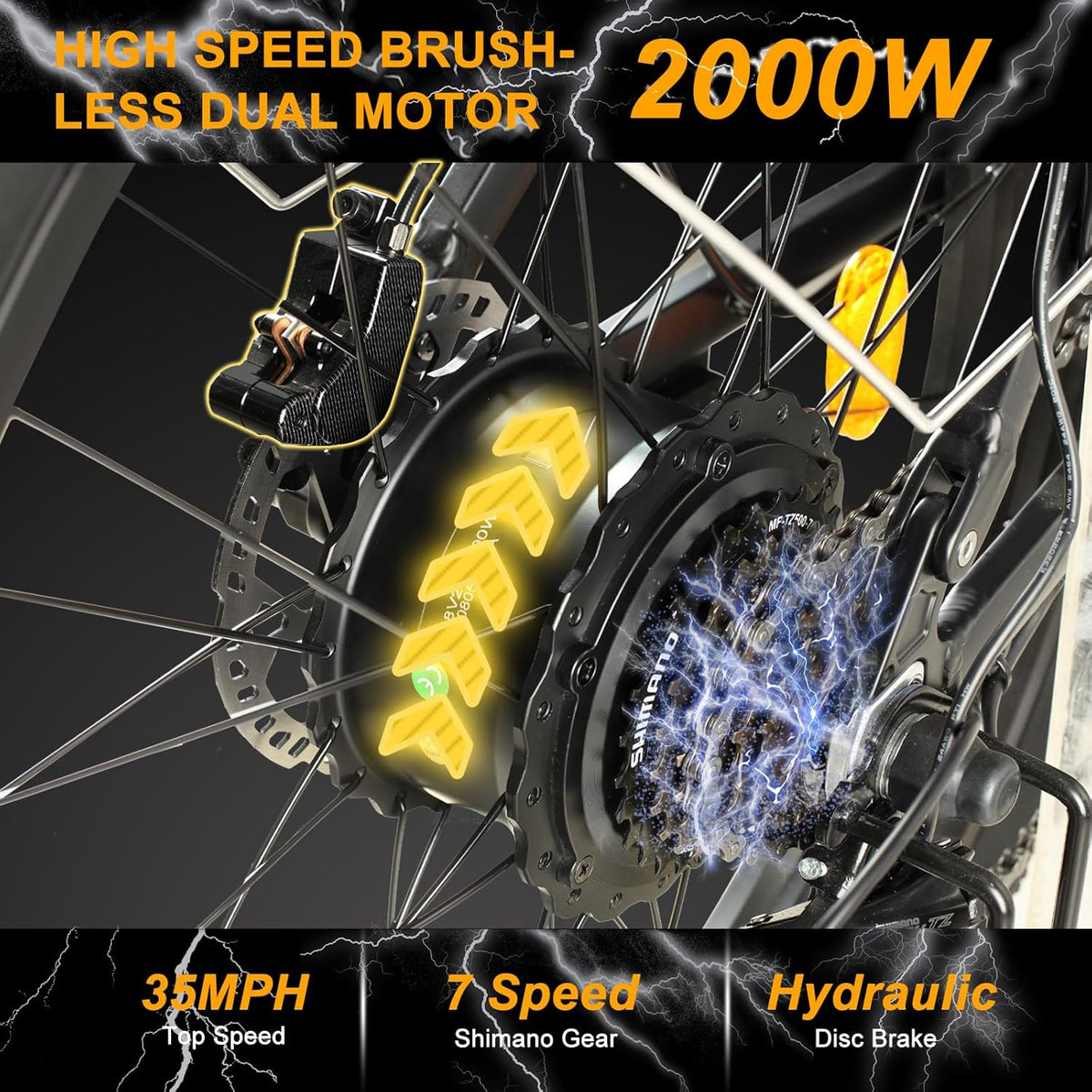 26" Fat Tire Electric Bike U45564