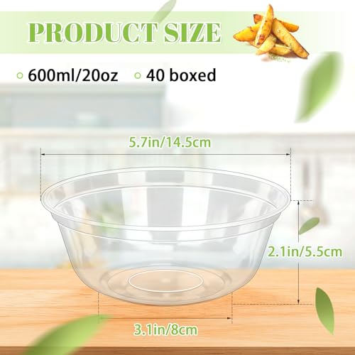 70 Pack 14oz Clear Plastic Bowls R13008