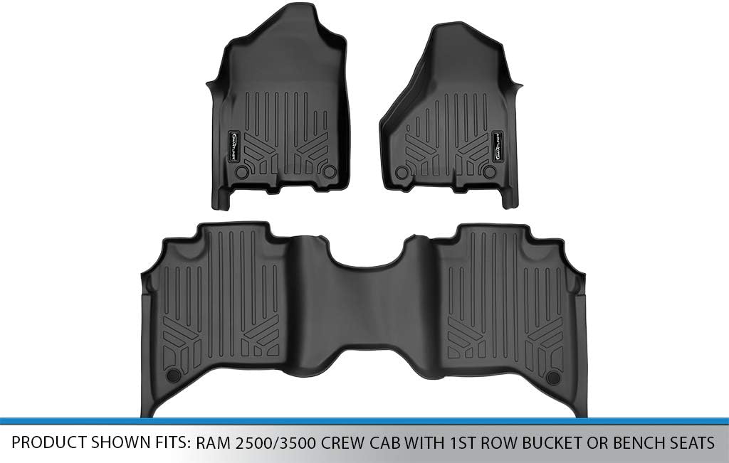 Custom 2 Row Black Floor Mats Liner Set E901060