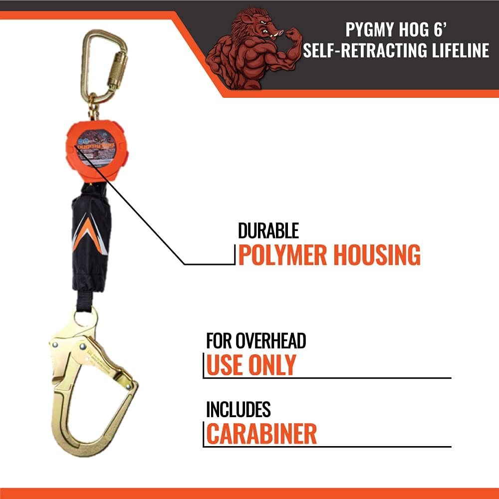 11' Web Self Retracting Lifeline with Rebar Hook T901