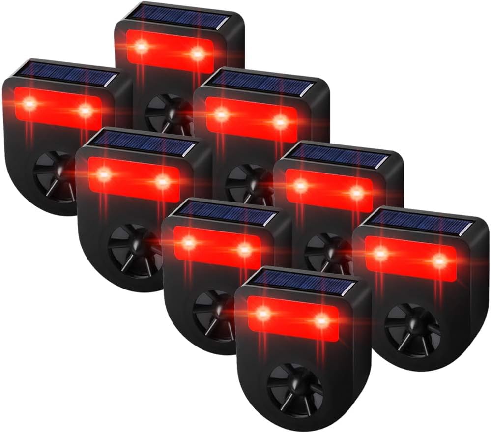 Pack of 8 Solar Powered Deer Chaser Light Animal Deterrent C7851