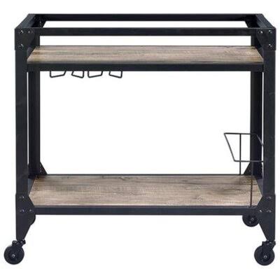 Rustic Oak Serving Cart Z2767