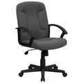 Gray Mid Back Office Chair with Nylon Arms J188