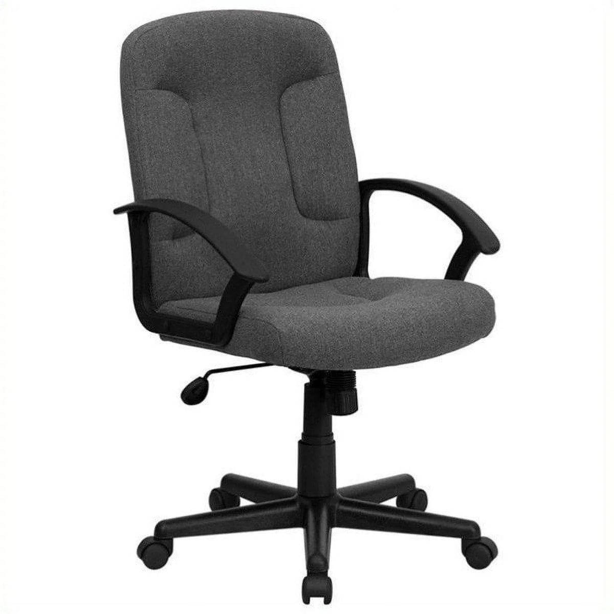 Gray Mid Back Office Chair with Nylon Arms J188