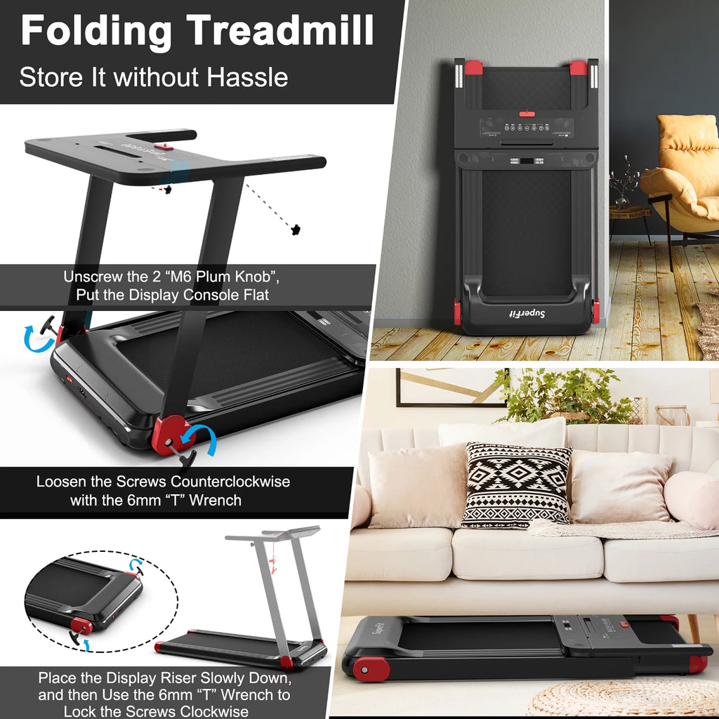 Electric Treadmill Compact Walking Running Machine I51479