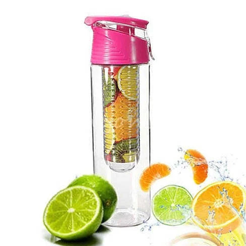 Fruit Cola Bottle with Built-In Straw & Flip Top Cap X10904