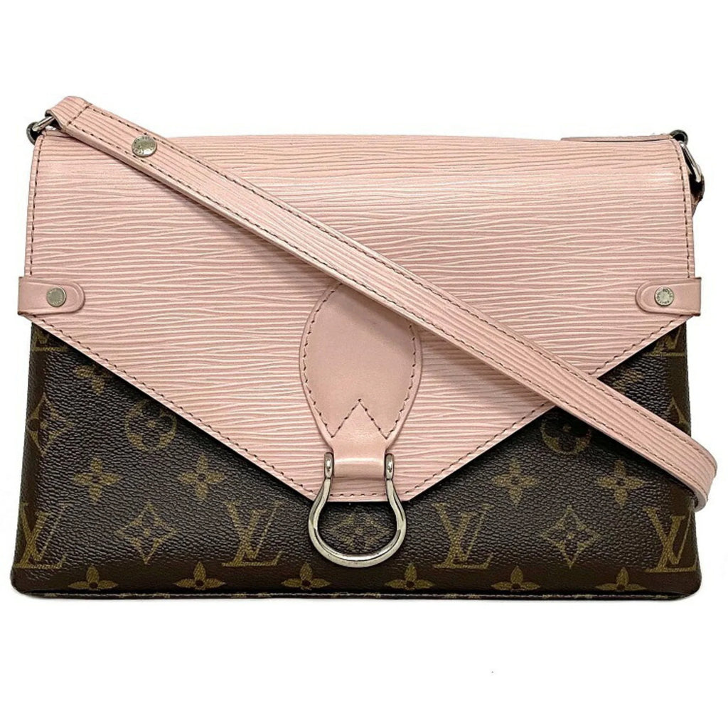 Pink Brown Monogram Leather Handbag C90810
