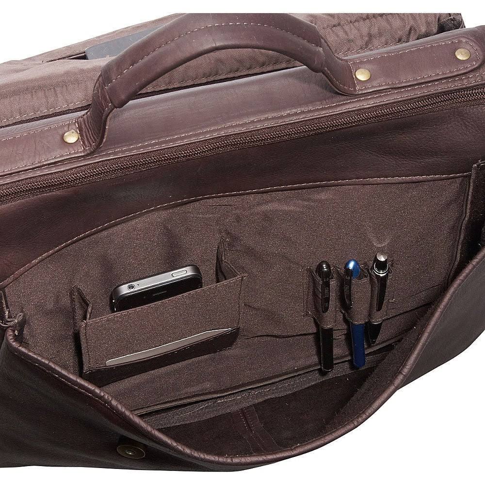 Leather Flap Over Computer Brief C757320