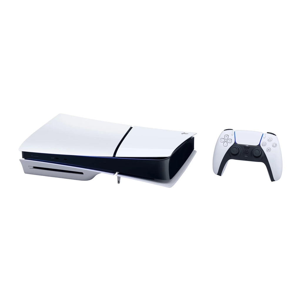 White PS5 Disc Slim Gaming Console with Wireless Controller T18122