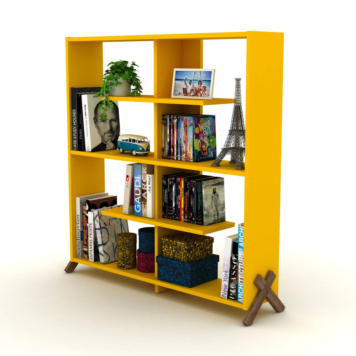 4 Tier Wood Bookshelf R112