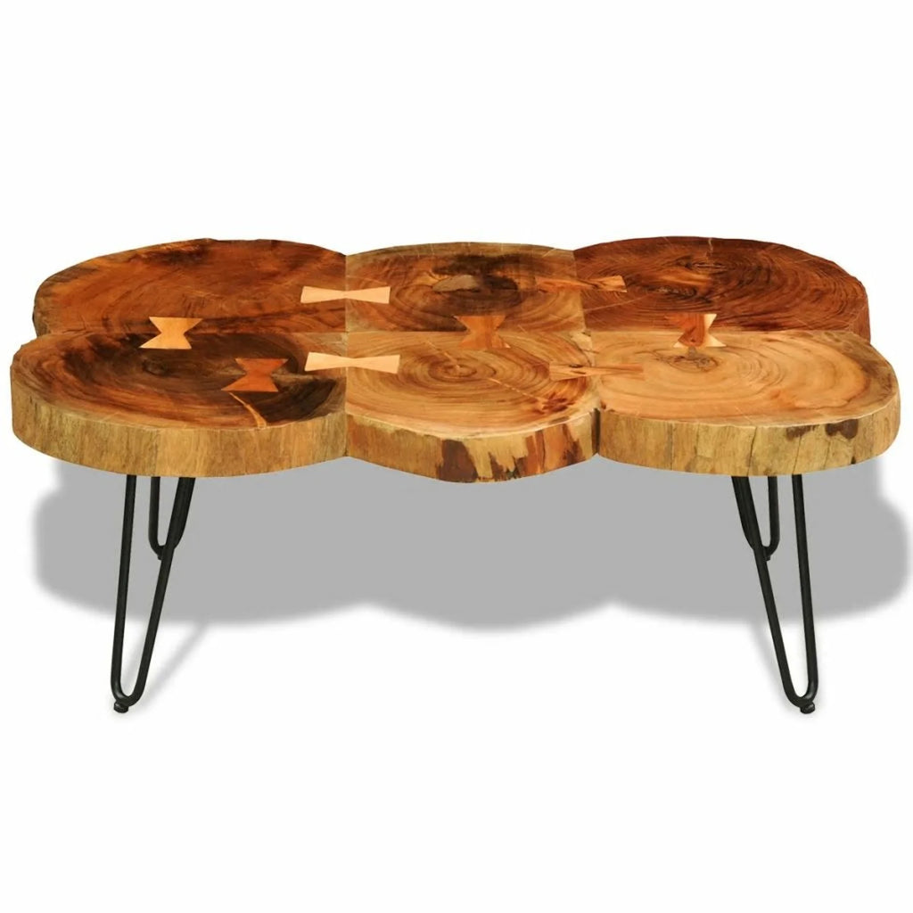 6 Trunks Solid Sheesham Wood Coffee Table V902