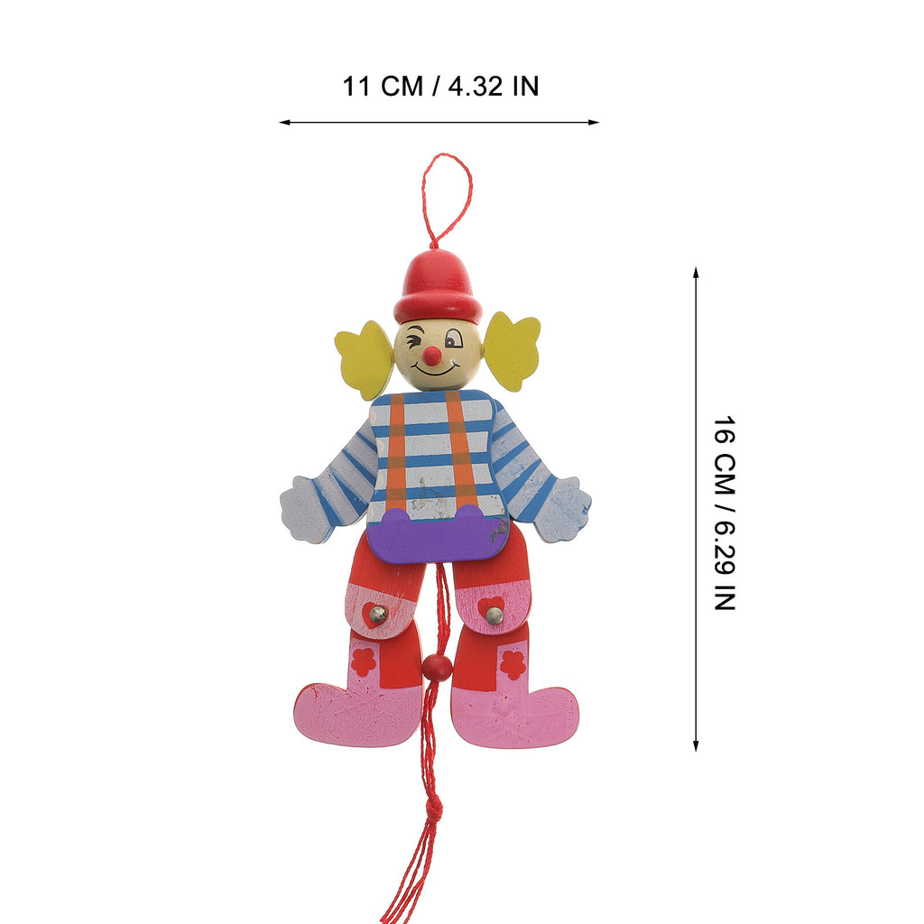 2Pcs Wood Clown Marionette Puppet Toy M53131
